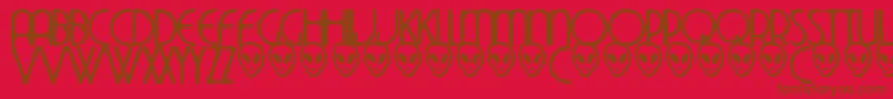 Thedekoside Font – Brown Fonts on Red Background