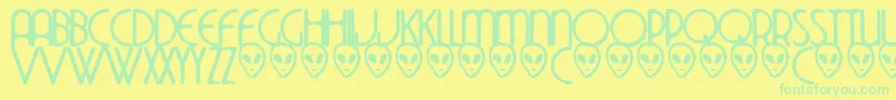 Thedekoside Font – Green Fonts on Yellow Background