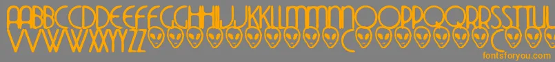 Thedekoside Font – Orange Fonts on Gray Background