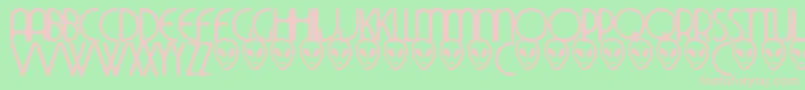 Thedekoside Font – Pink Fonts on Green Background