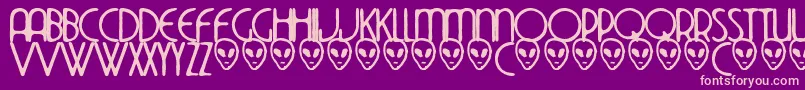 Thedekoside Font – Pink Fonts on Purple Background
