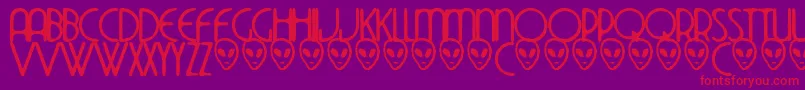 Шрифт Thedekoside – красные шрифты на фиолетовом фоне