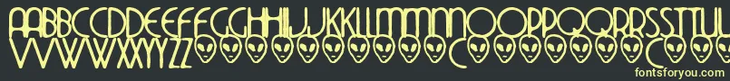 Thedekoside Font – Yellow Fonts on Black Background