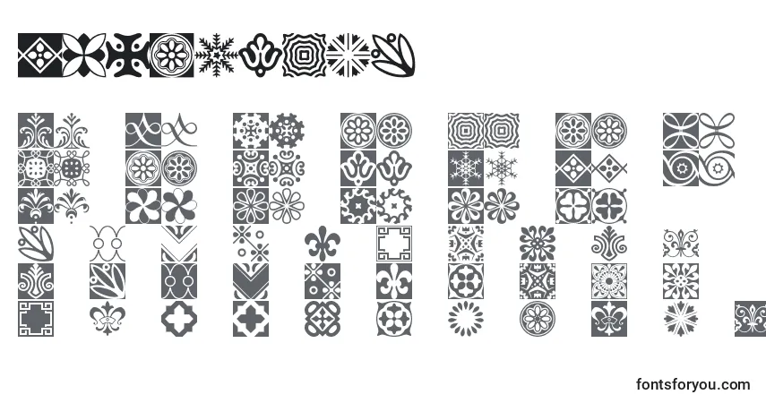 Czcionka PrtLines1 – alfabet, cyfry, specjalne znaki