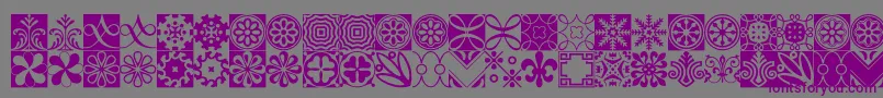 PrtLines1-fontti – violetit fontit harmaalla taustalla