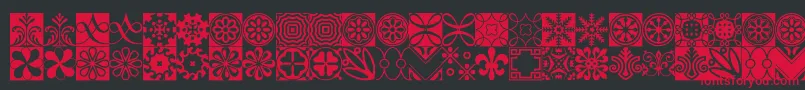 PrtLines1 Font – Red Fonts on Black Background