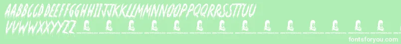 OhNoNotAgain Font – White Fonts on Green Background