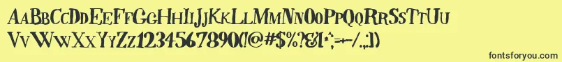 Quinb Font – Black Fonts on Yellow Background