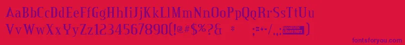 Creditvalley Font – Purple Fonts on Red Background