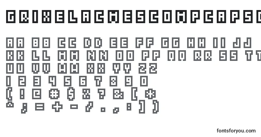 A fonte GrixelAcme5CompcapsoXtnd – alfabeto, números, caracteres especiais