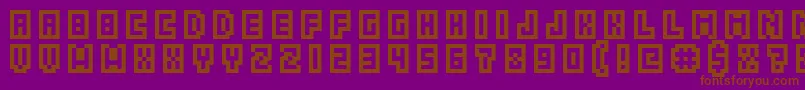 GrixelAcme5CompcapsoXtnd Font – Brown Fonts on Purple Background