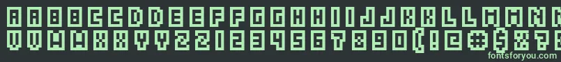フォントGrixelAcme5CompcapsoXtnd – 黒い背景に緑の文字