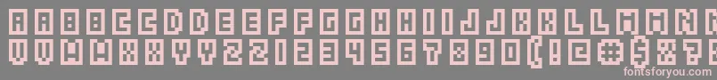 GrixelAcme5CompcapsoXtnd Font – Pink Fonts on Gray Background