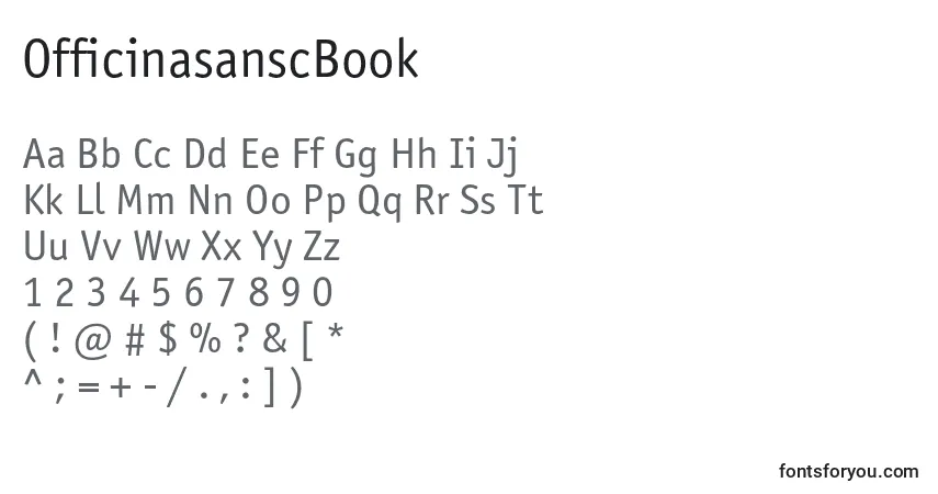 Schriftart OfficinasanscBook – Alphabet, Zahlen, spezielle Symbole