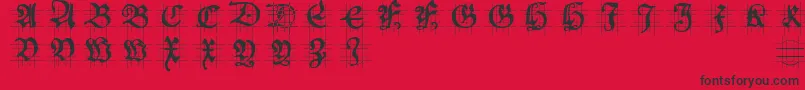 Hansschoenscapsingrid Font – Black Fonts on Red Background
