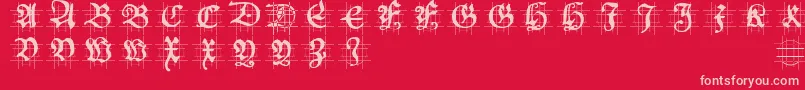 Hansschoenscapsingrid Font – Pink Fonts on Red Background