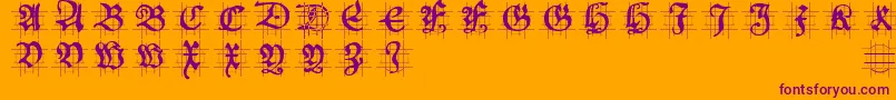 Hansschoenscapsingrid Font – Purple Fonts on Orange Background