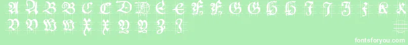 Hansschoenscapsingrid Font – White Fonts on Green Background