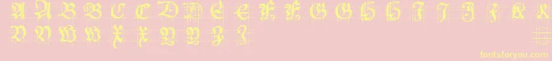 Hansschoenscapsingrid Font – Yellow Fonts on Pink Background