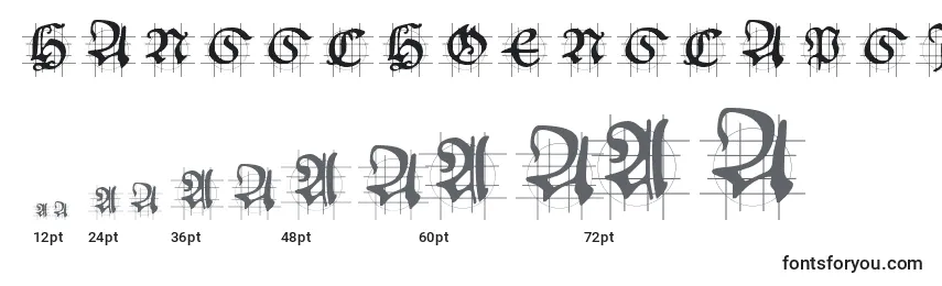 Hansschoenscapsingrid Font Sizes