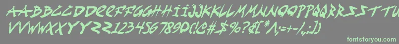 Fightkidci Font – Green Fonts on Gray Background
