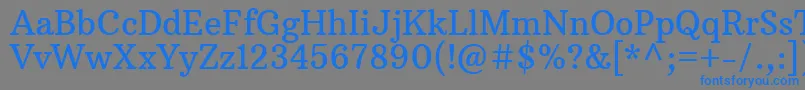 フォントArbutusslabRegular – 灰色の背景に青い文字