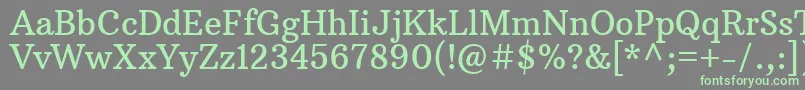 Шрифт ArbutusslabRegular – зелёные шрифты на сером фоне