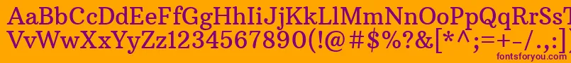 ArbutusslabRegular Font – Purple Fonts on Orange Background