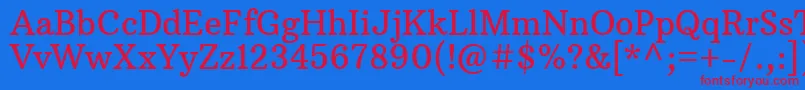 More about ArbutusslabRegular Font ArbutusslabRegular Font – Red Fonts on Blue Background