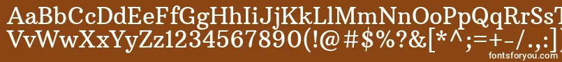 ArbutusslabRegular Font – White Fonts on Brown Background