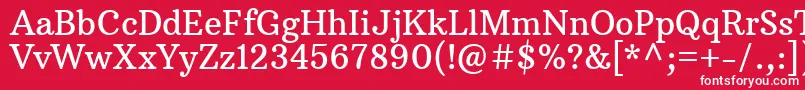 フォントArbutusslabRegular – 赤い背景に白い文字