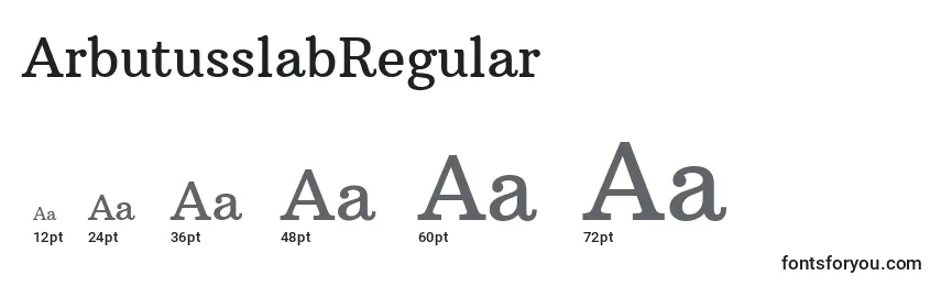 Größen der Schriftart ArbutusslabRegular