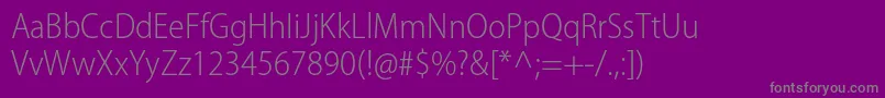 Шрифт MyriadproLightsemicn – серые шрифты на фиолетовом фоне