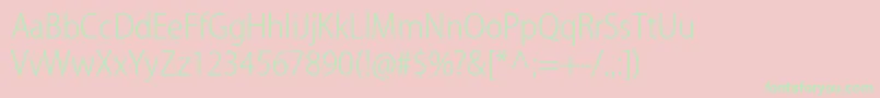 MyriadproLightsemicn-fontti – vihreät fontit vaaleanpunaisella taustalla