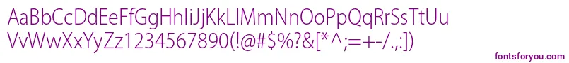 Шрифт MyriadproLightsemicn – фиолетовые шрифты на белом фоне
