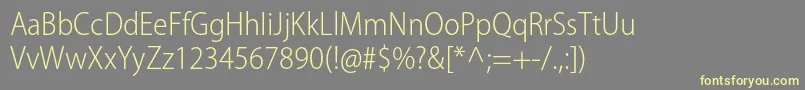 MyriadproLightsemicn Font – Yellow Fonts on Gray Background