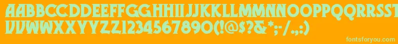 Gramn Font – Green Fonts on Orange Background