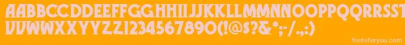 Gramn Font – Pink Fonts on Orange Background