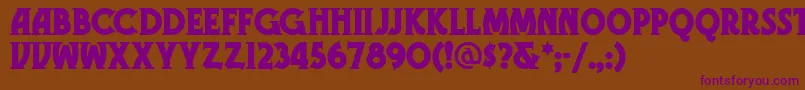 Gramn Font – Purple Fonts on Brown Background