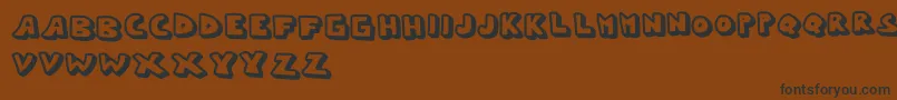 Шрифт Whypo – чёрные шрифты на коричневом фоне