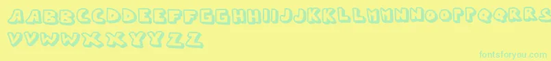 Whypo-Schriftart – Grüne Schriften auf gelbem Hintergrund