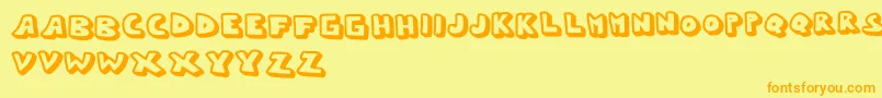 Whypo Font – Orange Fonts on Yellow Background