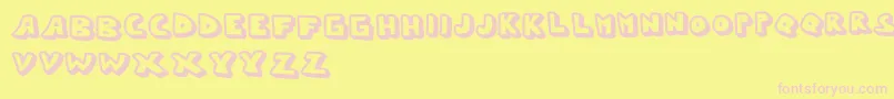 Шрифт Whypo – розовые шрифты на жёлтом фоне