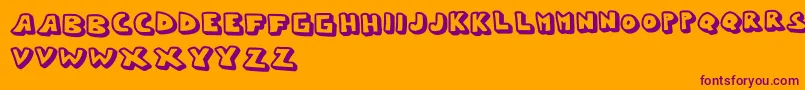 フォントWhypo – オレンジの背景に紫のフォント