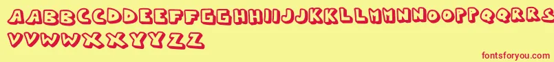 Whypo-Schriftart – Rote Schriften auf gelbem Hintergrund
