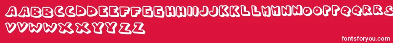 フォントWhypo – 赤い背景に白い文字