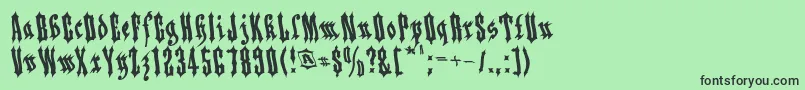 Applesauce04-fontti – mustat fontit vihreällä taustalla