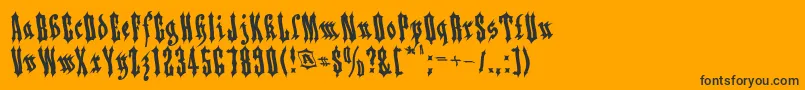 Шрифт Applesauce04 – чёрные шрифты на оранжевом фоне