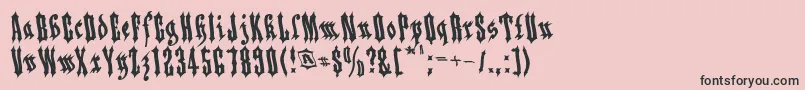 フォントApplesauce04 – ピンクの背景に黒い文字