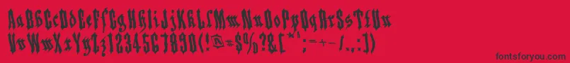 Applesauce04 Font – Black Fonts on Red Background